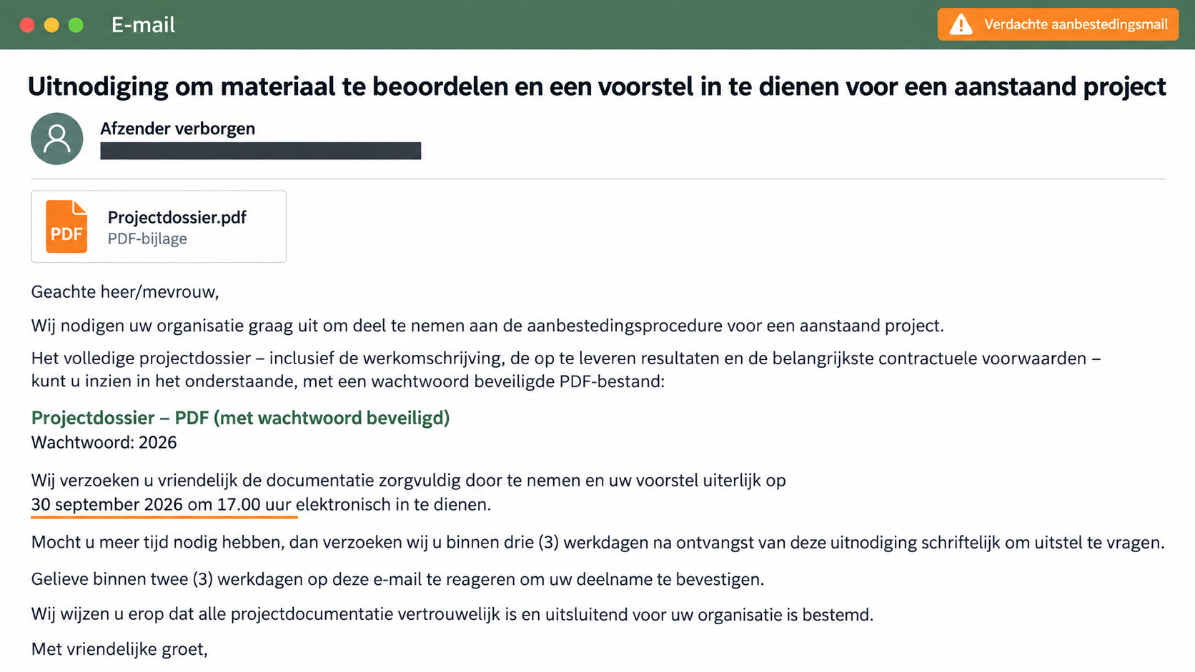 Yes, een nieuwe offerteaanvraag! Maar is ze wel echt?